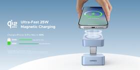 Bezdrôtová nabíjačka UGREEN 2v1 Magflow Qi2 25W modrá

 obrázok produktu 6 z 8