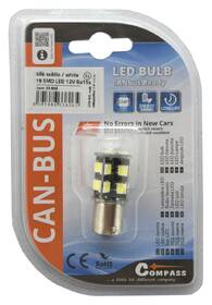 Autožiarovka Compass 33806 19 SMD LED 12V Ba15S  CAN-BUS 

 obrázok produktu 1 z 2