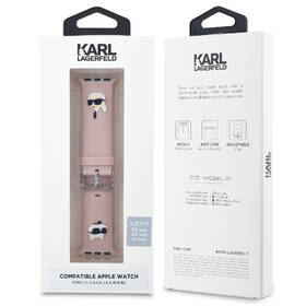 Remienok Karl Lagerfeld Karl and Choupette Head NFT na Apple Watch 38/40/41mm ružový

 obrázok produktu 2 z 2