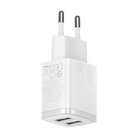 Nabíjačka do siete Baseus 2U 10,5W, 2x USB biela

 obrázok produktu 1 z 9