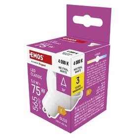 LED žiarovka EMOS Classic MR16, GU10, 5,8 W, neutrálna biela 

 obrázok produktu 3 z 3