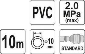 Vzduchová hadica YATO YT-24224 PVC 10mm, 10m 

 obrázok produktu 2 z 2