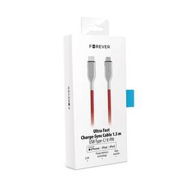 Kábel Forever USB-C/Lightning, MFi, 1,5 m červený

 obrázok produktu 1 z 2