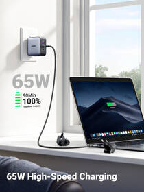 Cestovný adaptér UGREEN 1x USB, 2x USB-C 65W GaN sivý

 obrázok produktu 1 z 6