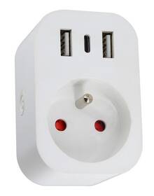 Inteligentná zásuvka IMMAX NEO LITE SMART, typ E, 2x USB, 1x USB-C, TUYA biela

 obrázok produktu 1 z 3