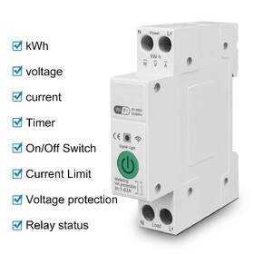 Modul IMMAX NEO SMART elektronický istič jednofázový 1-63A, meranie spotreby, Zigbee 3.0, Tuya 

 obrázok produktu 3 z 3
