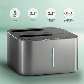 Dokovacia stanica Axagon SuperSpeed USB DUAL 2.5"/3.5" HDD/SSD dock sivá

 obrázok produktu 2 z 5