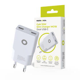 Nabíjačka do siete Mobile Origin Slim 2x USB-C GaN 30W biela

 obrázok produktu 9 z 9