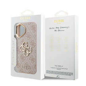 Kryt na mobil Guess PU Leather 4G Metal Logo Gold Frame MagSafe na Apple iPhone 17 ružový

 obrázok produktu 7 z 7