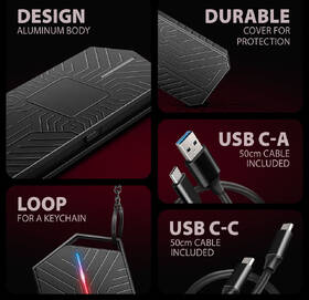 Externý rámček Axagon GAME box, USB-C 10Gbps - NVMe & SATA SSD  M.2 čierny

 obrázok produktu 7 z 9