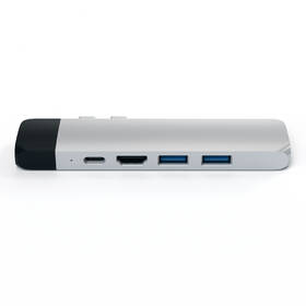 USB Hub Satechi USB-C PRO Hub (HDMI 4K, Pass Through Charging, 1x USB 3.0, 1x MicroSD, Ethernet) strieborný

 obrázok produktu 3 z 12