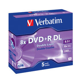 Disk Verbatim DVD+R DualLayer, 8,5GB, 8x, 5ks 

 obrázok produktu 1 z 3