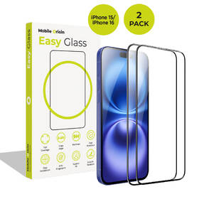 Tvrdené sklo Mobile Origin EasyGlass na Apple iPhone 15/16 (2 ks) 

 obrázok produktu 8 z 8