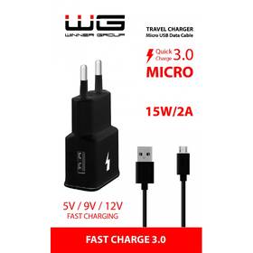 Nabíjačka do siete WG 1xUSB, QC 3.0 + Micro USB kabel čierna

 obrázok produktu 2 z 2