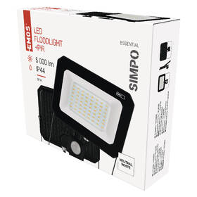 Reflektor EMOS SIMPO 50W 5000LM IP44 NW PIR čierny

 obrázok produktu 6 z 9