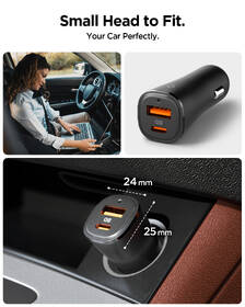 Adaptér do auta Spigen Essential 48W 1xUSB-C/1xUSB-A čierny

 obrázok produktu 6 z 9