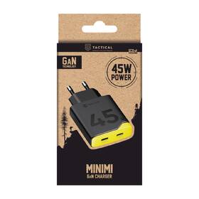 Nabíjačka do siete Tactical Minimi GaN 45W, 2×USB-C čierna/žltá

 obrázok produktu 5 z 5