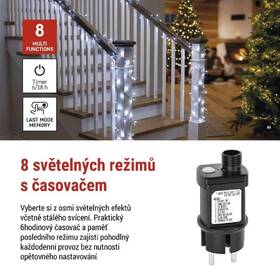 LED reťaz EMOS na cívce, nano, stříbrný, 19,2 m, venkovní i vnitřní, studená bílá, časovač strieborný

 obrázok produktu 3 z 7