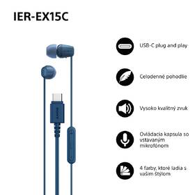 Slúchadlá Sony IER-EX15C, USB-C modrá

 obrázok produktu 6 z 6