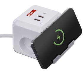 Kábel predlžovací EMOS kocka, 2x zásuvka, 2×USB-A + 1×USB-C+ bezdrôtové nabíjanie, 2m biely

 obrázok produktu 4 z 9
