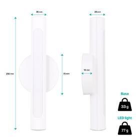 Nástenné svietidlo Connect IT MagTorch, magnetické LED svetlo biele

 obrázok produktu 7 z 8