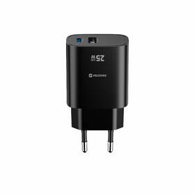 Nabíjačka do siete Swissten EDGE GaN 1x USB-C PD 25W/1x USB-A 18W QC čierna

 obrázok produktu 2 z 5