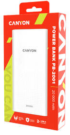 Powerbank Canyon PB-2001W, 20000mAh biely

 obrázok produktu 2 z 2