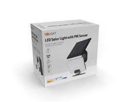Nástenné svietidlo Solight solárne so senzorom, 11W, 1200lm, Li-on čierne

 obrázok produktu 12 z 12