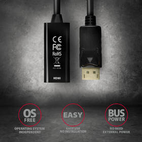 Redukcia Axagon DisplayPort / HDMI 1.4, 4K/30Hz čierna

 obrázok produktu 4 z 4
