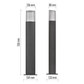 Svietidlo vonkajšie EMOS Lana ZGL0C0P, zahradní, E27, IP54, MAX 25W, 75 cm 

 obrázok produktu 9 z 9