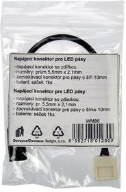 Konektor Solight napájacie, pre LED pásky 1cm, zacvakávacie, 0,55cm zdierka čierny

 obrázok produktu 2 z 2