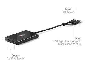 USB Hub Club3D USB na 2xHDMI 2.0, Dual Monitor, 4K60Hz (M/F) čierny

 obrázok produktu 3 z 3