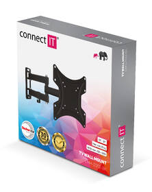 Držiak na TV Connect IT nástenný, polohovateľný, uhlopriečka 13"-37", nosnosť 25 kg čierny

 obrázok produktu 3 z 3