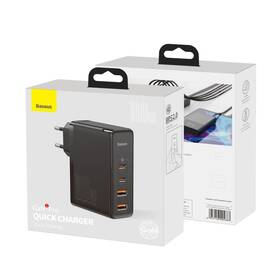 Nabíjačka do siete Baseus GaN2 Pro, 2x USB-C, 2x USB-A, 100W čierna

 obrázok produktu 3 z 3