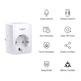 Inteligentná zásuvka TP-Link Tapo P100M, Matter biela

 obrázok produktu 1 z 8