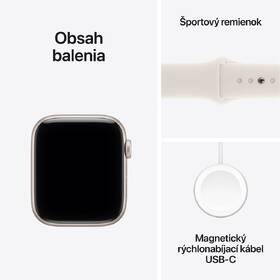 Inteligentné hodinky Apple GPS 40mm hviezdne biely hliník - hviezdne biely športový remienok - S/M 

 obrázok produktu 7 z 7