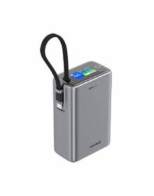 Powerbank Swissten 25000 mAh (96.25Wh) 100W, integrovaný kábel USB-C sivý

 obrázok produktu 1 z 5