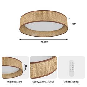 LED stropné svietidlo IMMAX NEO LITE LONA, 36W, CCT, Wi-Fi, TUYA, BEACON, priem. 45,5cm hnedé

 obrázok produktu 3 z 4