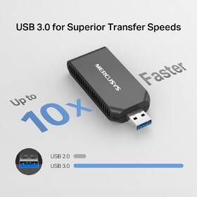 Wi-Fi adaptér Mercusys MA70XM AX1800 Wi-Fi 6 USB čierny

 obrázok produktu 6 z 10