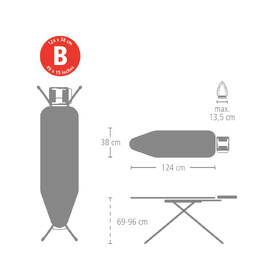 Žehliaca doska Brabantia B 124X38 DENIM BLU 

 obrázok produktu 8 z 8