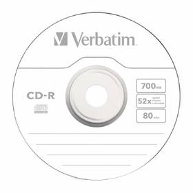 Disk Verbatim CD-R DL 700MB/80min, 52x, slim, 1ks 

 obrázok produktu 2 z 2