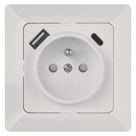 Zásuvka EMOS jednonásobná s USB-A a USB-C biela

 obrázok produktu 1 z 8