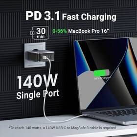 Nabíjačka do siete UGREEN USB, 2x USB-C PD, 140 W, GaN + USB-C kábel 2m sivá

 obrázok produktu 1 z 5