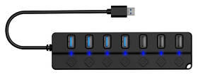 USB Hub Connect IT Mighty Switch 2, USB-A/ 4x USB-A 3.0, 3x USB-A 2.0 čierny

 obrázok produktu 1 z 4