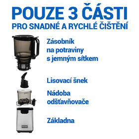 Odšťavovač Tesla SlowJuicer SJ770 XXL Deluxe čierny/strieborný

 obrázok produktu 5 z 14