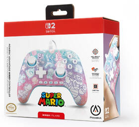 Gamepad PowerA Advantage - Nintendo Switch 2 - Super Mario, Mushroom Kingdom biely

 obrázok produktu 8 z 9
