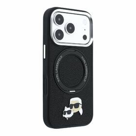 Kryt na mobil Karl Lagerfeld PU Grained K&CH Heads Ring Stand Magsafe na Apple iPhone 18 Pro Max čierny

 obrázok produktu 4 z 6