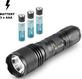 Lampáš RETLUX RPL 110, 5W T6 3x AAA ALU 

 obrázok produktu 2 z 4