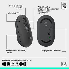 Klávesnica s myšou Logitech POP ICON, US layout sivá

 obrázok produktu 7 z 10