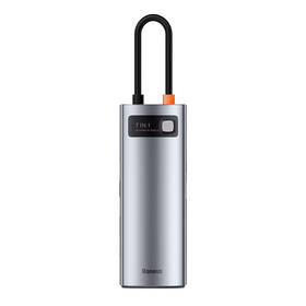USB Hub Baseus Metal Gleam Series 7v1 HUB USB-C (USB-C PD 100W, USB-C, 2x USB 3.0, HDMI, SD/TF port) sivý

 obrázok produktu 4 z 10